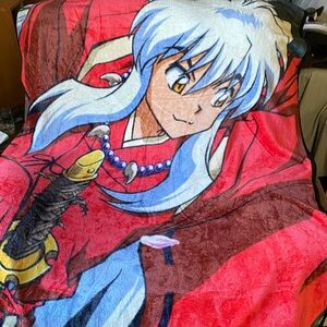 Bioworld Anime Character Blanket - Red and Blue
